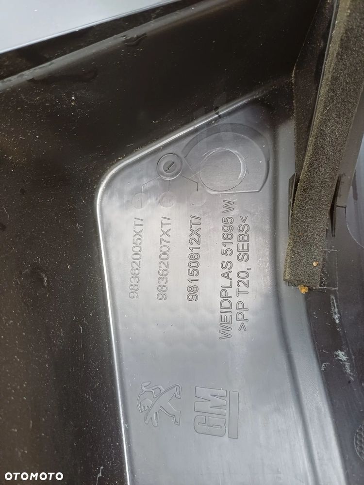 Opel Grandland X podszybie górne dolne komplet 98347052XT 98362005XT 9836200980 - 11
