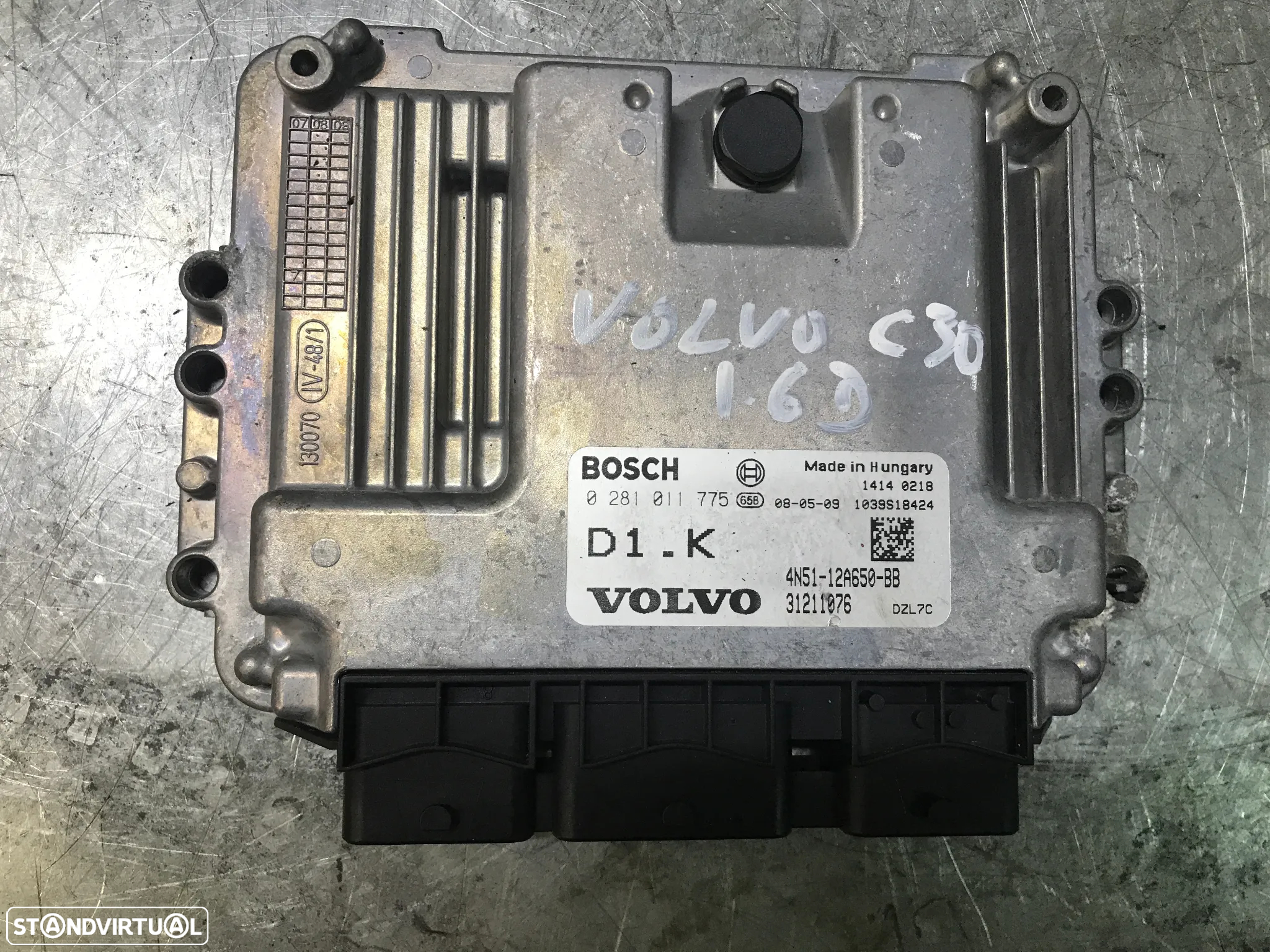 CENTRALINA DO MOTOR VOLVO V50 C30 S40 1.6D REF. 0281011775 31211076 4N51-12A650-BB - 2