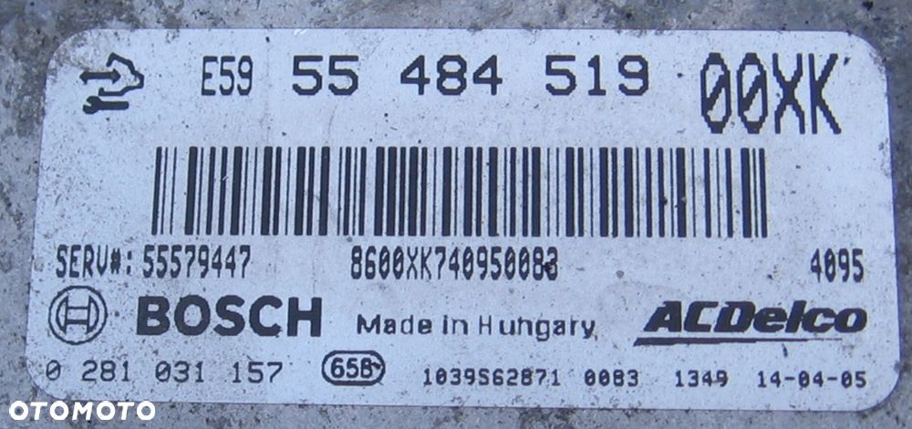 sterownik silnika 1.3 CDTI OPEL CORSA D 55484519 - 2