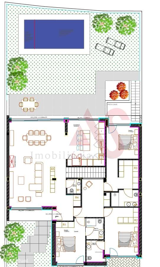 Moradia T3 de Luxo com Piscina | Empreendimento Casal das Flores | Bra - Grande imagem: 5/6