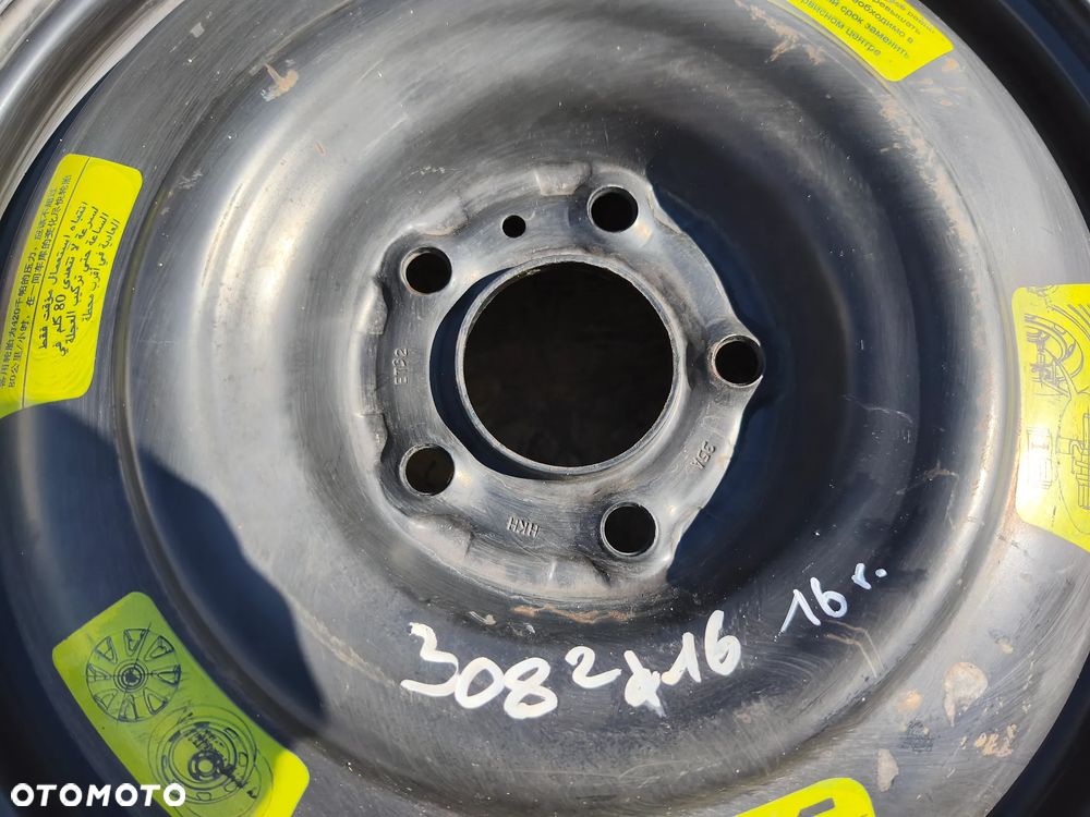 KOŁO DOJAZDOWE ZAPASOWE 125/85R16  5X108 16 CALI PEUGEOT CITREON OPEL TOYOTA - 5