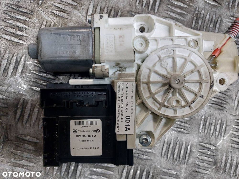 MECHANIZM PODNOŚNIK SZYBY LEWY PRZÓD ELEKTRYCZNY AUDI A3 8P 3D 8P0959801A - 2