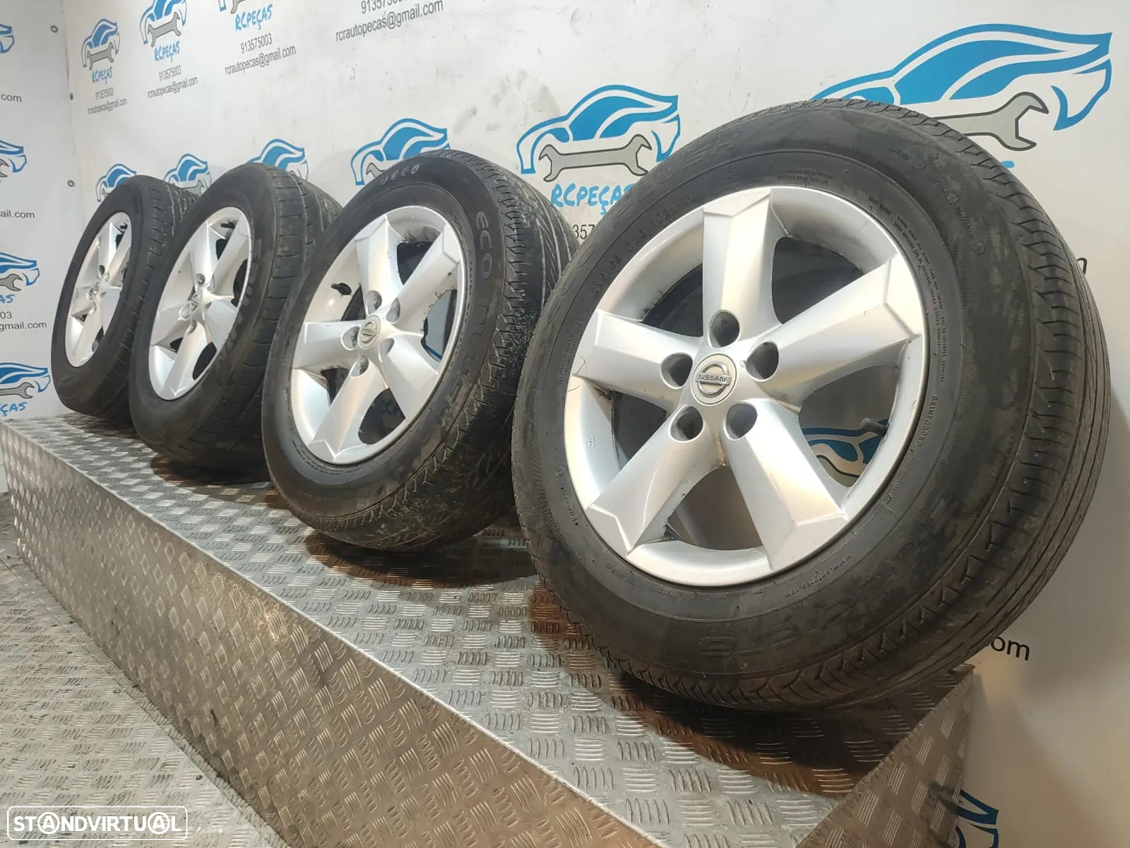 Conjunto Jante Jantes 16 Originais Nissan Qashqai J10 6.5J ET40 5x114.3 N3160140 - 2