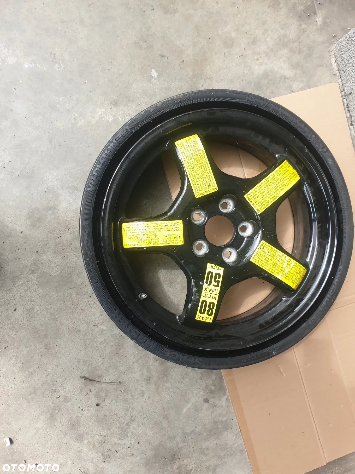 KOŁO DOJAZDOWE ZAPASOWE DOJAZDÓWKA R18 AUDI Q5 SQ5 E6.0Jx18 H2 ET36 8R0601025H LEWAREK - 2