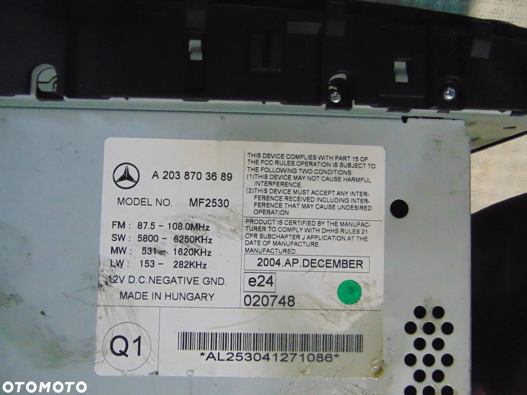 Radio mercedes w203 lift - 6