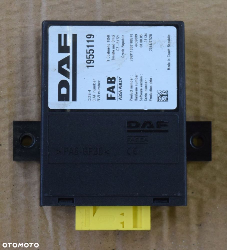 STEROWNIK FAB CDS-4 DAF XF 106 EURO 6 1955119 - 1