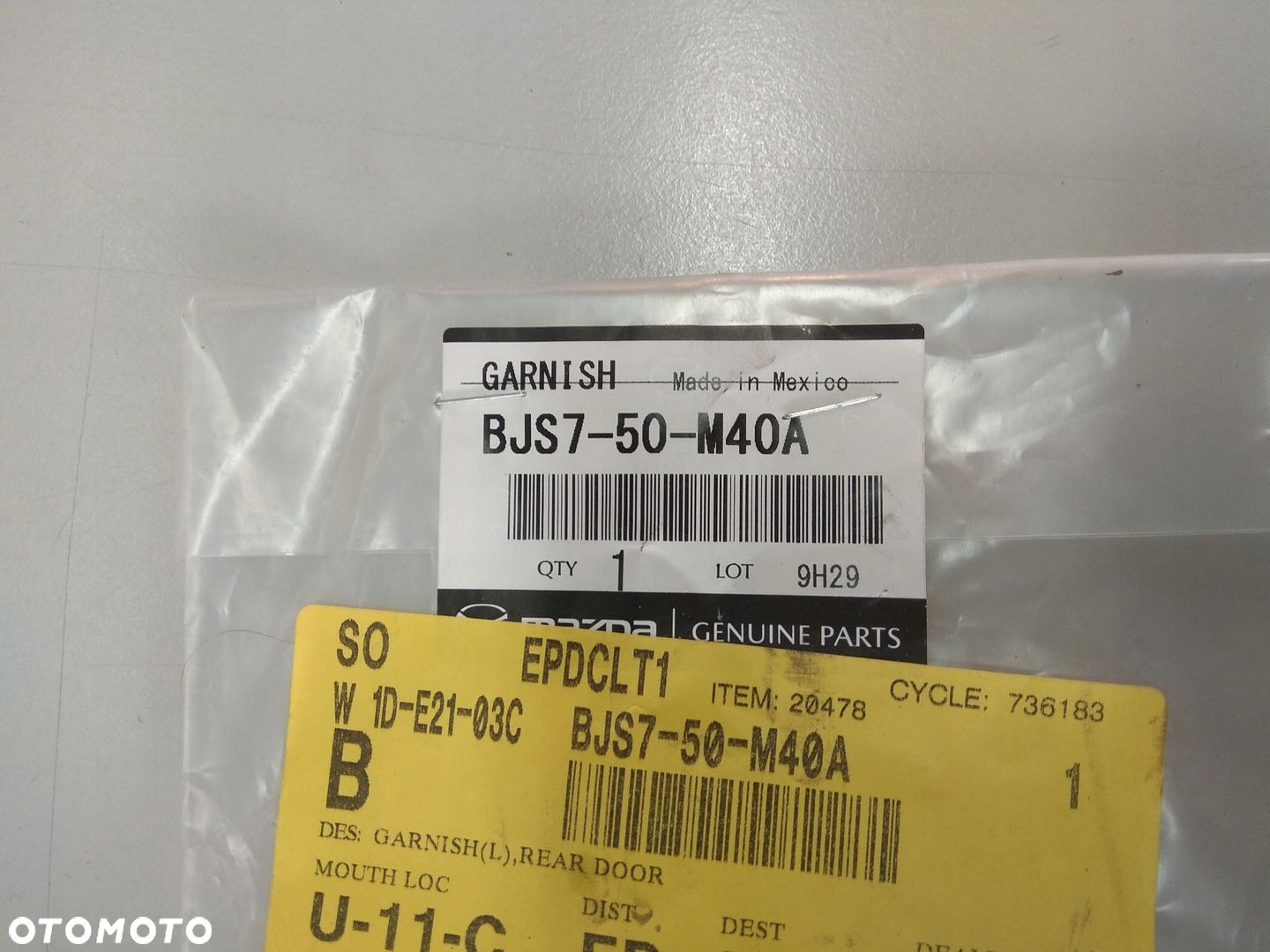 MAZDA 3 BM 13-16 LISTWA SŁUPKA DRZWI LEWY TYŁ NOWA - 3