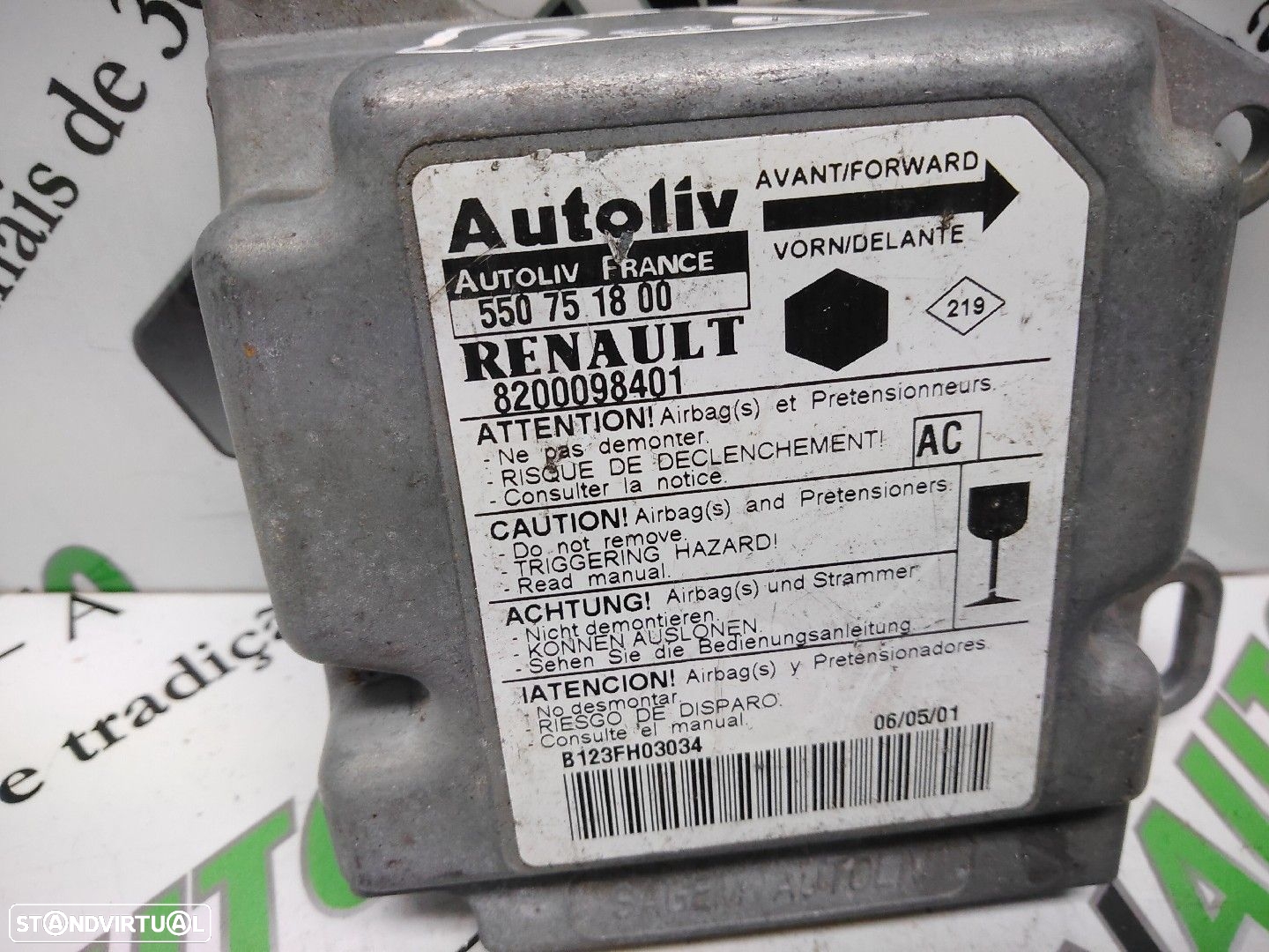 Centralina Airbags Renault Kangoo (Kc0/1_) - 2