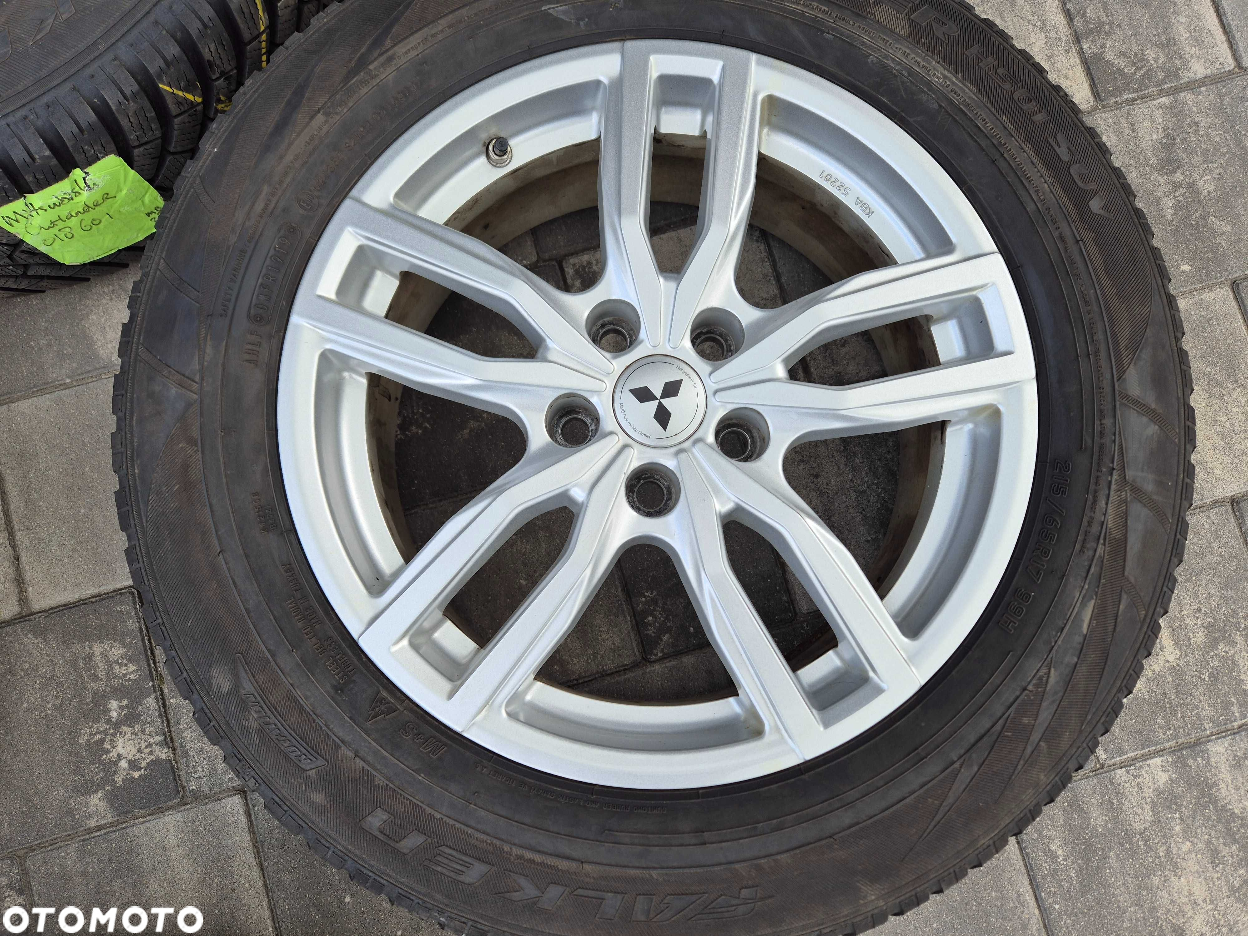 Koła Felgi aluminiowe 17” 5x114,3 ET38 215/65r17 Mitsubishi ASX N2849 - 3