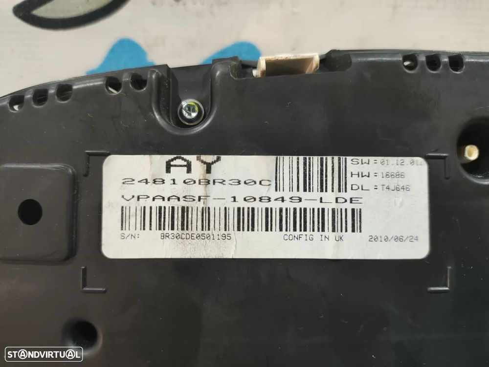 QUADRANTE MOSTRADOR PAINEL DE INSTRUMENTOS NISSAN QASHQAI I 1 MK1 J10 FACELIFT FASE 2 24810BR30C - 7