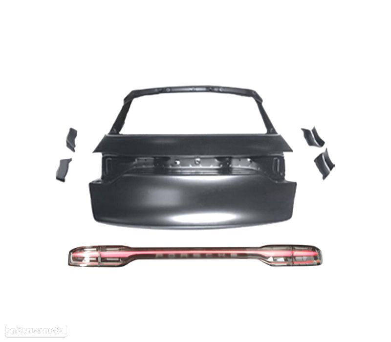 PORTA DE MALA PORSCHE MACAN 14-18 LOOK TURBO 2023 + LUZ TRASEIRA LED - 2