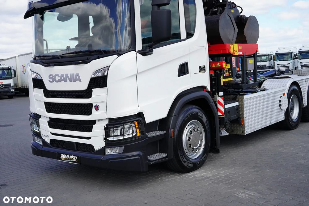 Scania G 410 / E 6 / 8 X 4 / HDS + HAKOWIEC / TRIDEM / CNG / RETARDER / FASSI F 215 - 22