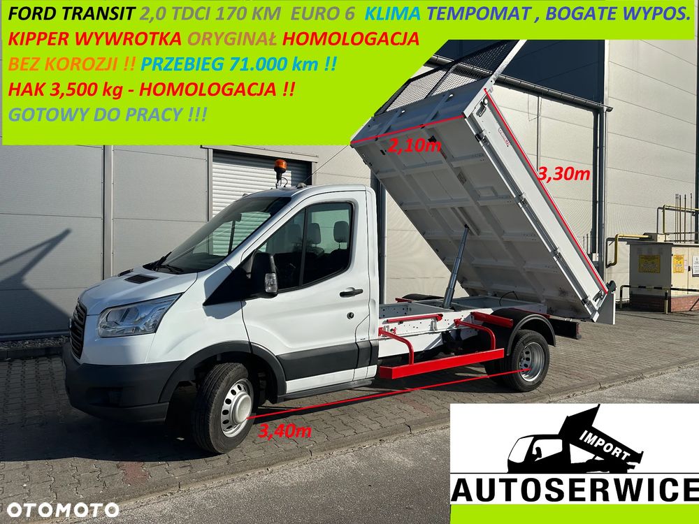Ford Transit 2,0 Tdci 170 PS Kipper Wywrotka ORYGINAŁ Homologacja !! DMC 3,5t - 1