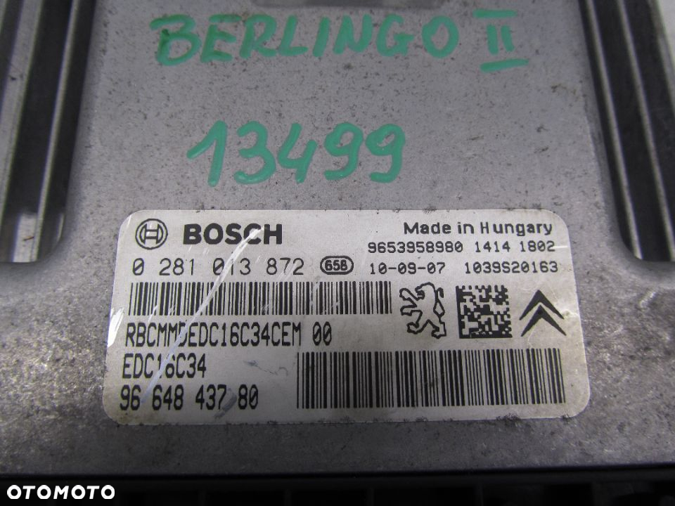 Berlingo-partner II 08- komputer 0281013872 - 2