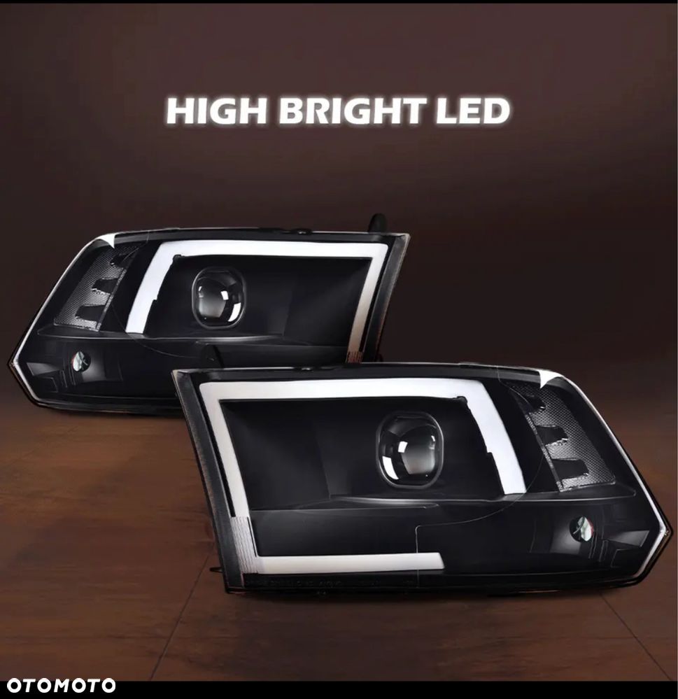 Dodge Ram 2009-12 lampy przednie z led drl - 1