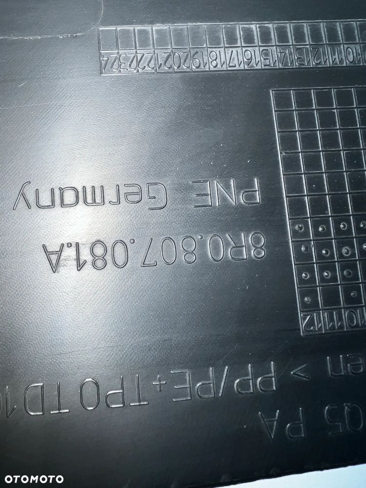 OSŁONA PAS PASA PRZÓD AUDI Q5 8R 8R0807081A CAŁA - 2