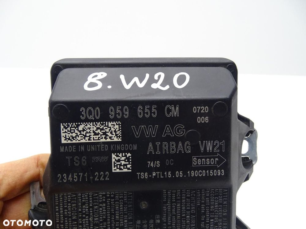 MODUŁ STEROWNIK SENSOR AIRBAG 3Q0959655CM SKODA OCTAVIA III LEON III - 5