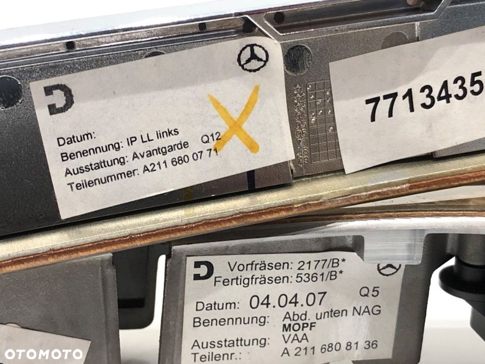 LISTWY DEKOR  MERCEDES-BENZ KLASA E (W211) 2002 - 2009 E 320 CDI (211.022) 165 kW [224 KM] olej - 7