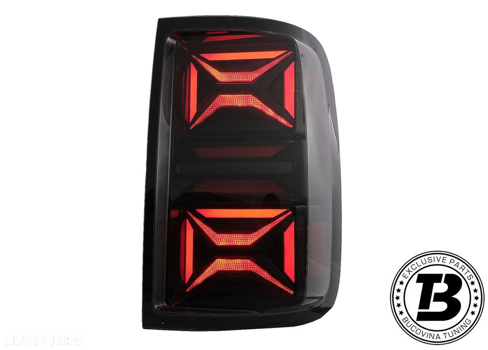 Stopuri Full LED compatibile cu VW Amarok Smoke Design - 2