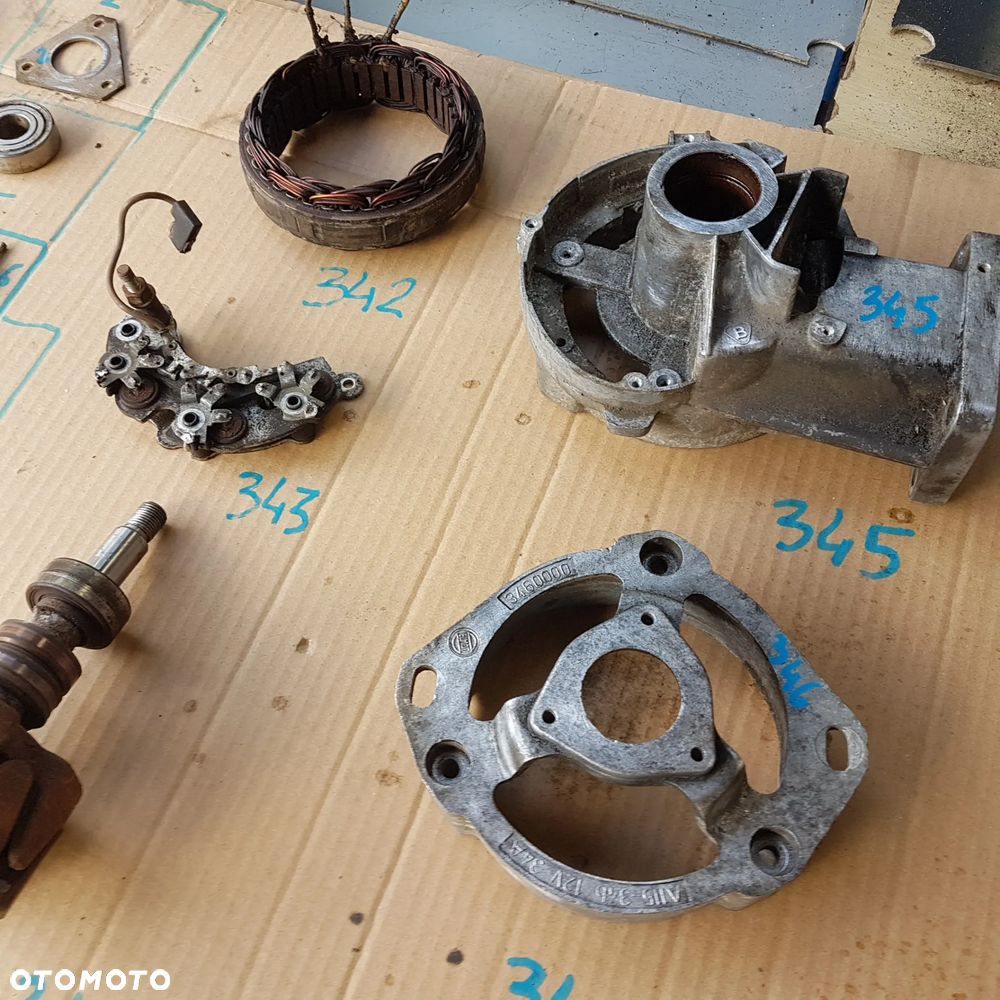 obudowa korpus mocowanie cewka diody wirnik szczotki z alternator fiat 126p maluch st fl el - 14