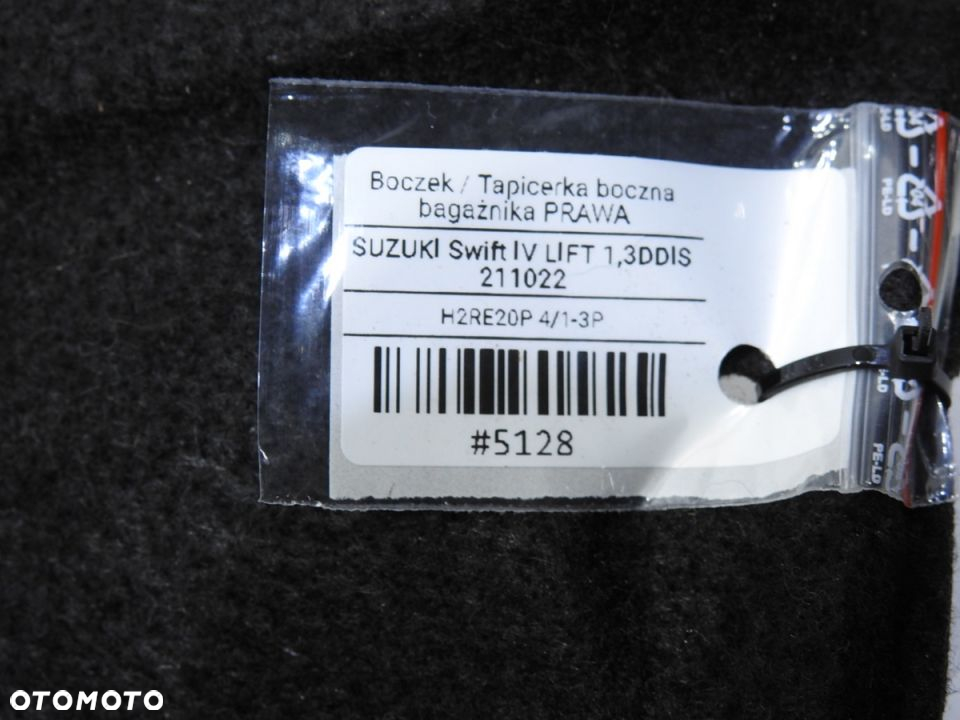TAPICERKA BAGAŻNIKA PRAWY TYŁ SUZUKI SWIFT IV LIFT - 7