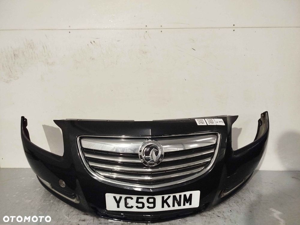 + ZDERZAK PRZÓD PRZEDNI OPEL INSIGNIA A I 1 Z22C CZARNY HALOGENY - 1