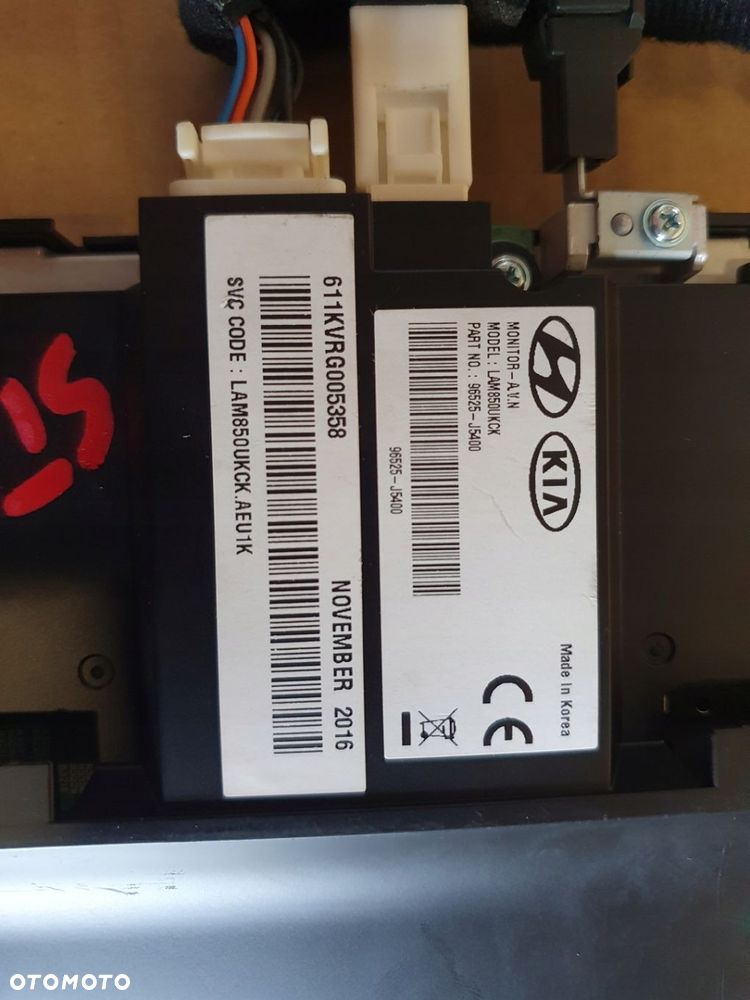 KIA STINGER WYŚWIETLACZ RADIA MONITOR EKRAN 96525-J5400 NAVI RAMKA - 8