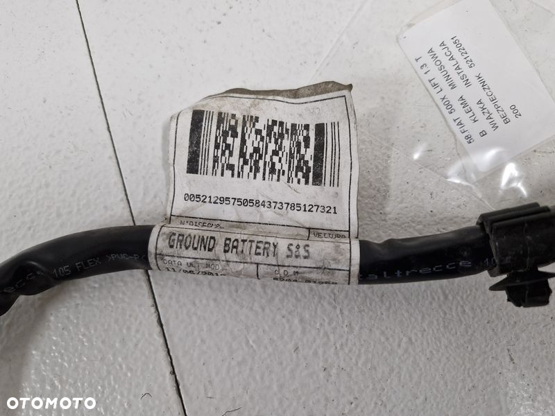 FIAT 500X LIFT 1.3 T B KLEMA MINUSOWA WIĄZKA INSTALACJA BEZPIECZNIK 52122051 - 4