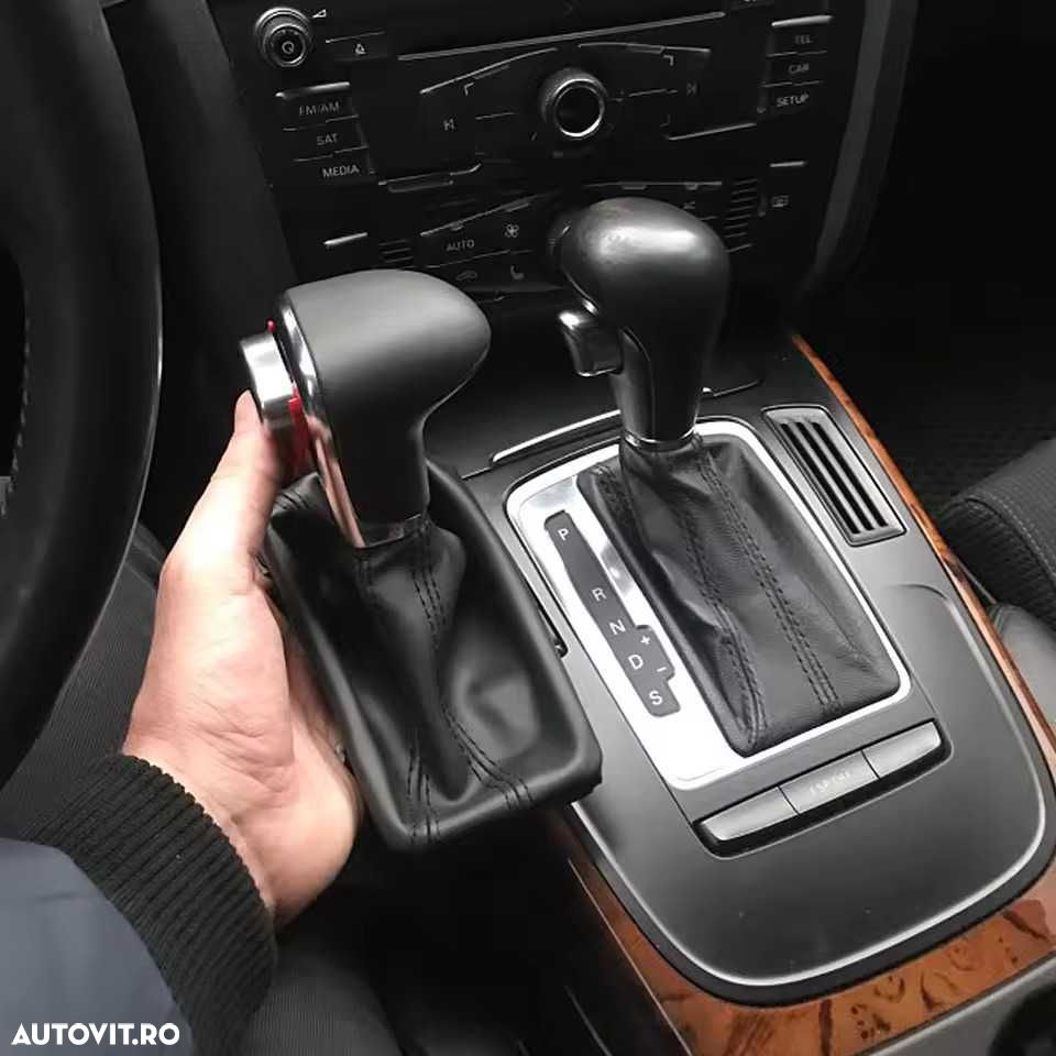 Nuca Schimbator Viteze Automat Piele AUDI A3 8P, A6 C6, A4 B8 A5, Q5 - 4