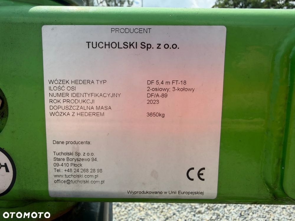 Inny Wózek do hederu 5,40 M FT-18 - TUCHOLSKI - 8