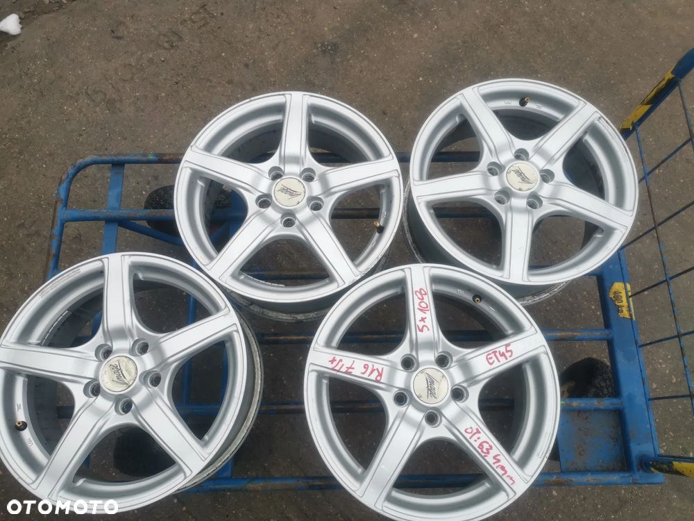 ALUFELGI FELGI ALUMINIOWE VIA VLVO PEUGEOT, FORD, CITROEN, 5X108 R16 7JX ET45 Otwór Centrujący 63,4 mm - 2