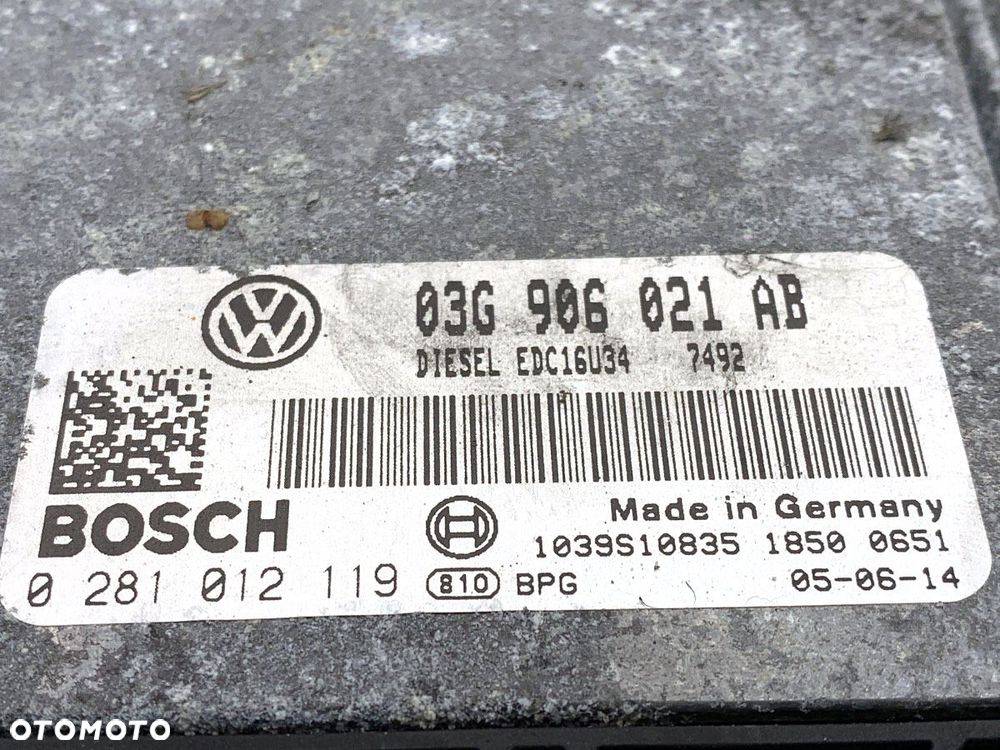 KOMPUTER SILNIKA  VW PASSAT B6 Variant (3C5) 2005 - 2011 2.0 TDI 103 kW [140 KM] olej napędowy 2005 - 4