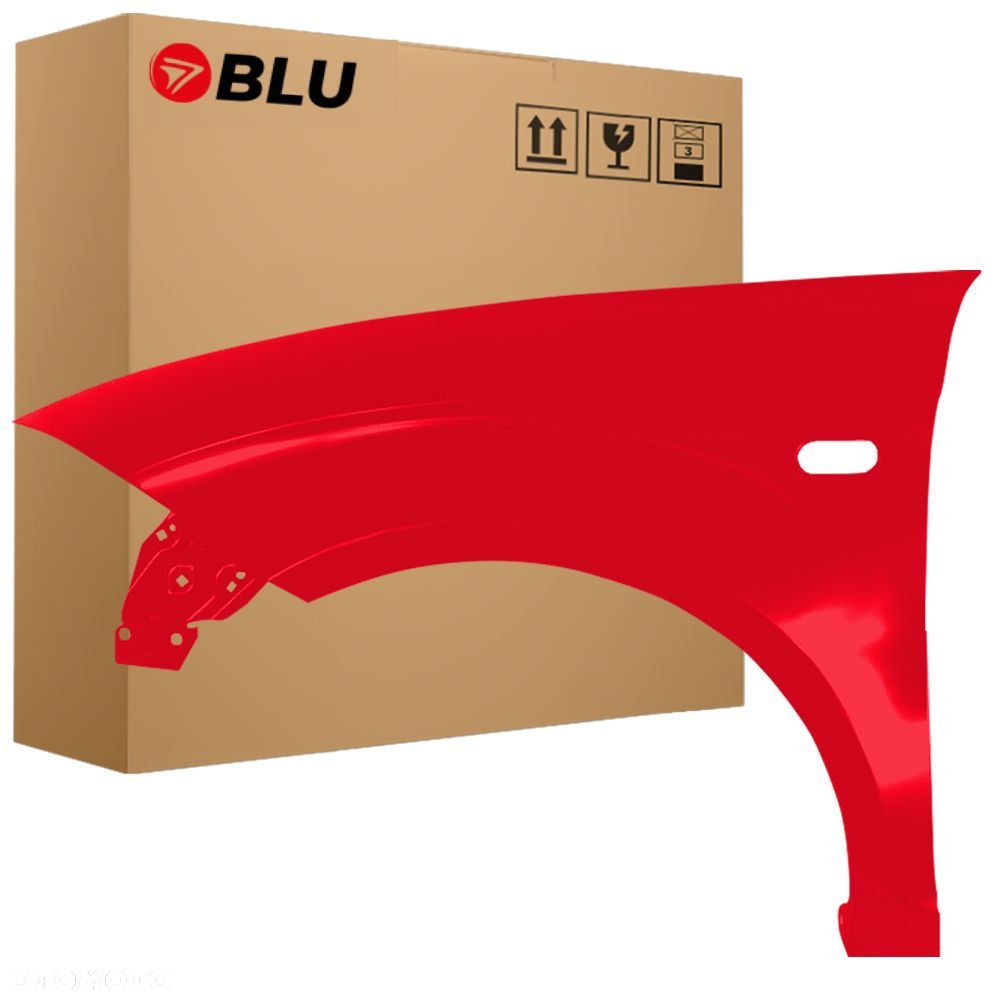 BLU Błotnik SEAT ALTEA 5P1 LS3H lewy czerwony 04-15 przód ocynk Emocion - 1