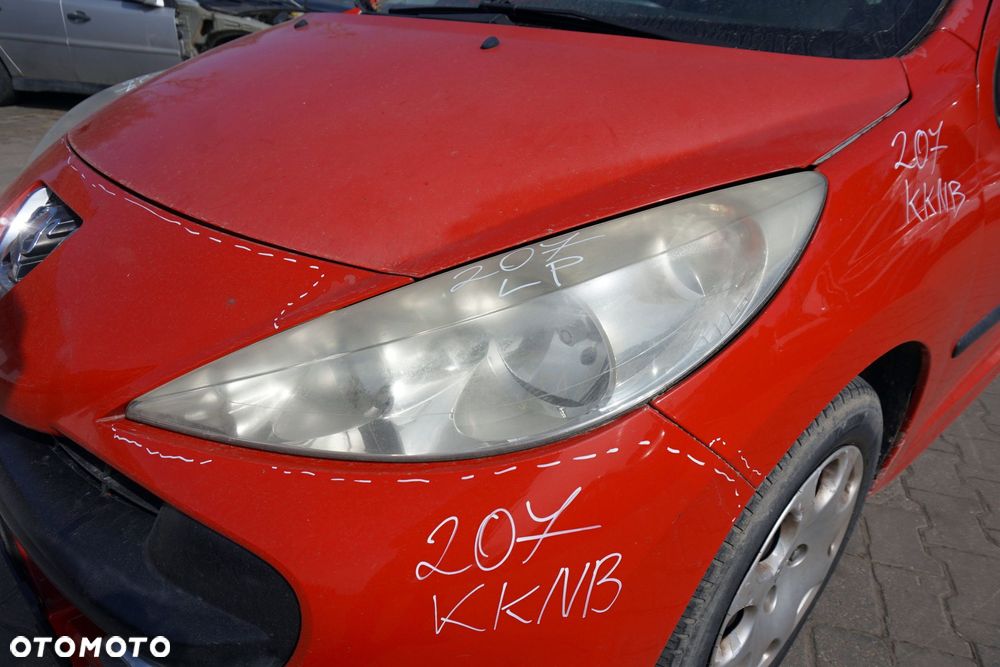 MASKA ZDERZAK BŁOTNIKI LAMPY 207  KKNB  PEUGEOT 2006-2009 CZERWONY PRZÓD KOMPLETNY - 31