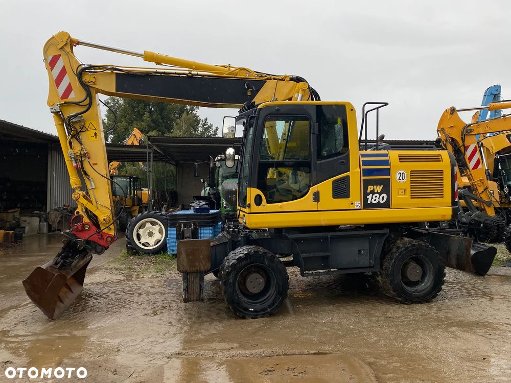 Komatsu PW180-10, 2018 ROK, 5400 MTH, PODPORY + PŁUG, Z NIEMIEC, PIĘKNY STAN - 5
