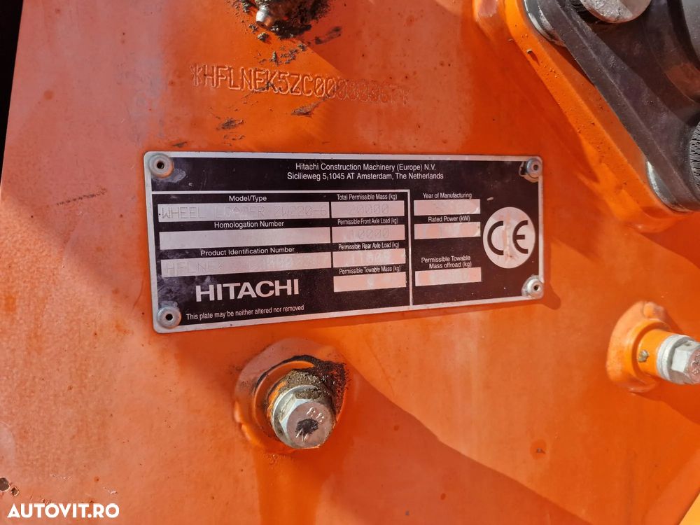 Hitachi ZW220-6, cupa 3,5mc, 2018, 10.546h, produs in JAPONIA, Anv 23,5R25 80% ok, Masa operationala 20 tone, camera luat vederi spate, consum mediu 10,5l/ora, Stare foarte buna, posibilitate leasing 3 ani, AC Climatronic, computer in PROMOTIE 53.900 EUR+Tva - 19