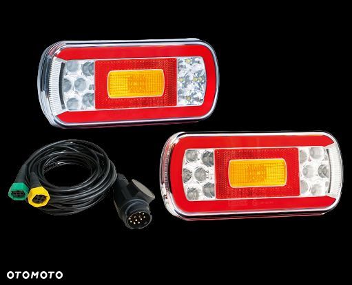 Lampy tylne z wiązką cofanie i przeciwmgłowe do przyczepki 7M 13PIN - 1
