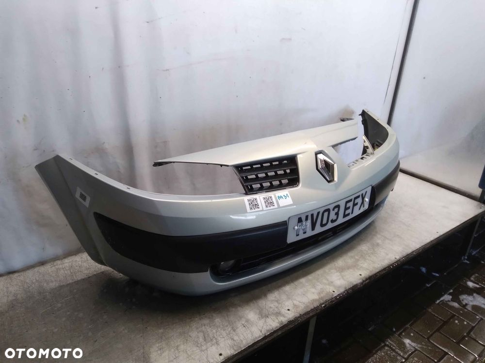 ^ ZDERZAK PRZÓD PRZEDNI RENAULT SCENIC 2 II BŁĘKITNY HALOGENY - 2