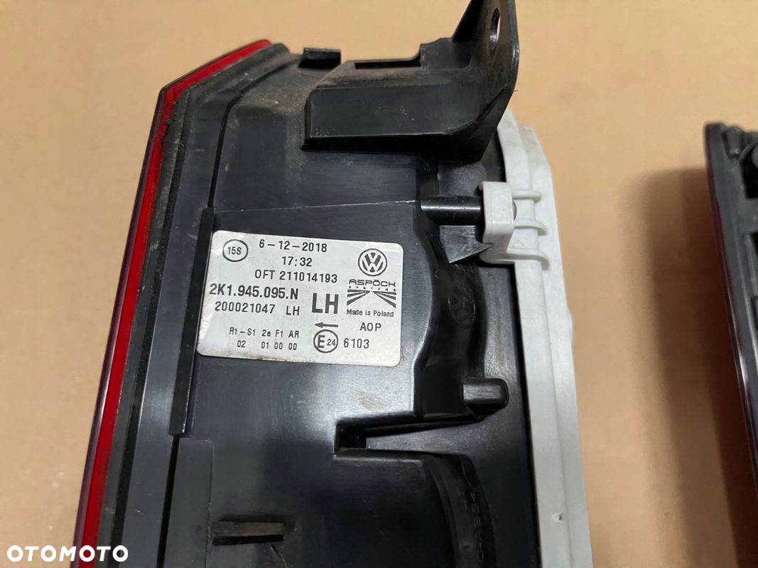 TYLNA LAMPA TYŁ VW CADDY 2K5 LEWA KLAPA WERSJA NA KLAPE 2K1945095N LEWA - 5