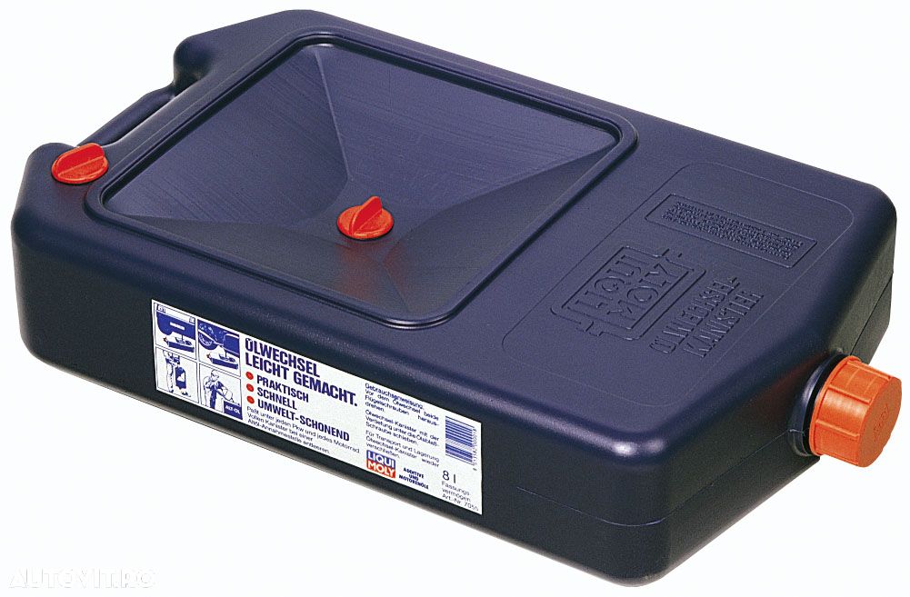 Vas golire ulei, canistra Liqui Moly 10 litri din plastic , 52X30X10cm. cu maner si tub de golire - 1