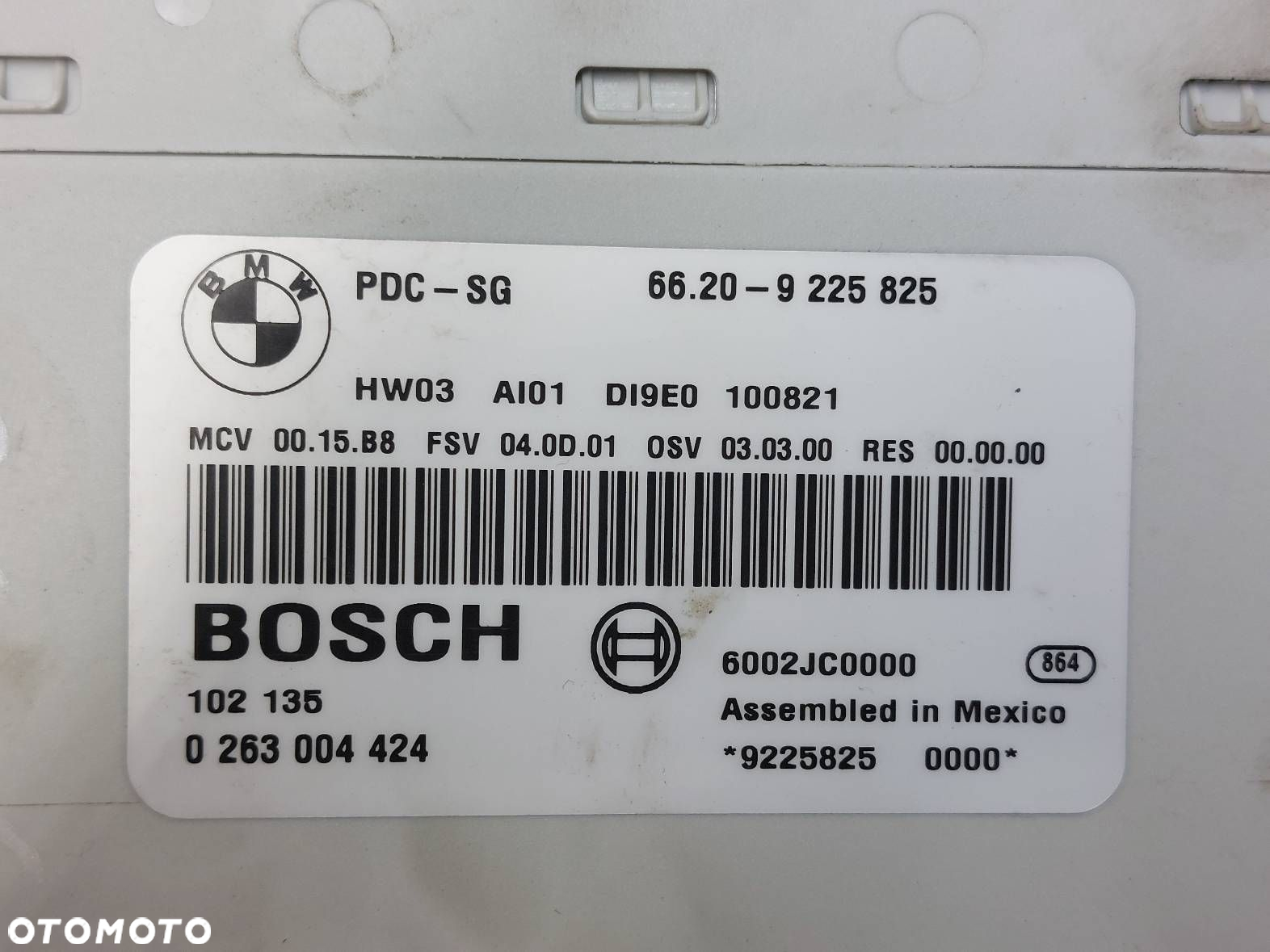 MODUŁ PARKOWANIA PDC BMW E90 E91 9225825 - 2