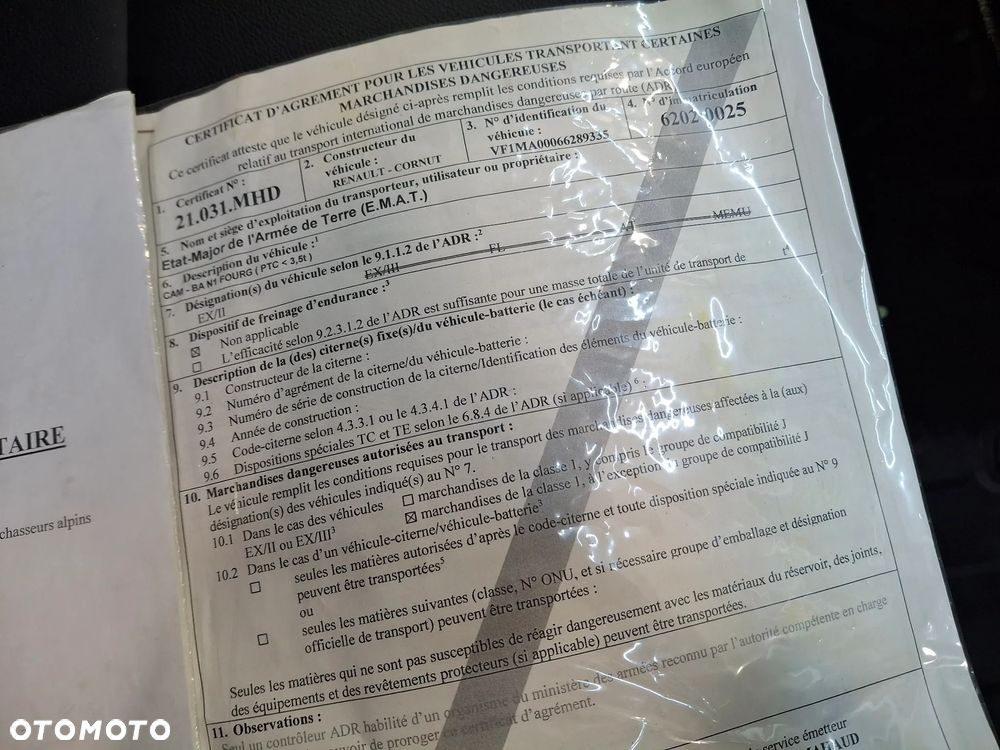 Renault Reno Master LIFT L2H2 Certyfikat ADR 9.1.1.2 EX/II Materiały Wybuchowe Furgon Van 3 Miejsca 2020r - 27