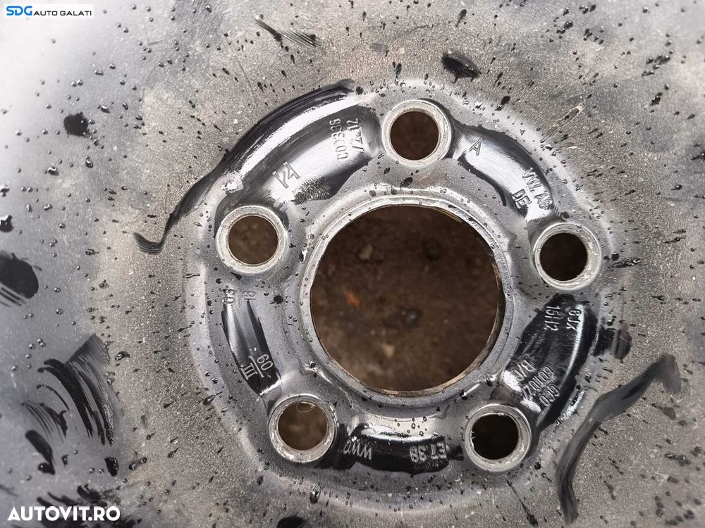 Roata Janta Tabla Rezerva 185 60 15 R15 Volkswagen Polo 6R 2009 - 2016 [V0215] - 2