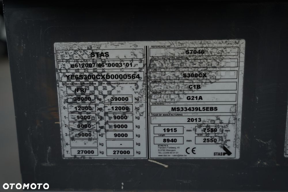Stas / WYWROTKA - 28 m3 / ALUMINIOWA / OŚ PODNOSZONA / PLANDEKA ELEKTRYCZNA /   WAGA: 5 260 KG / / - 25