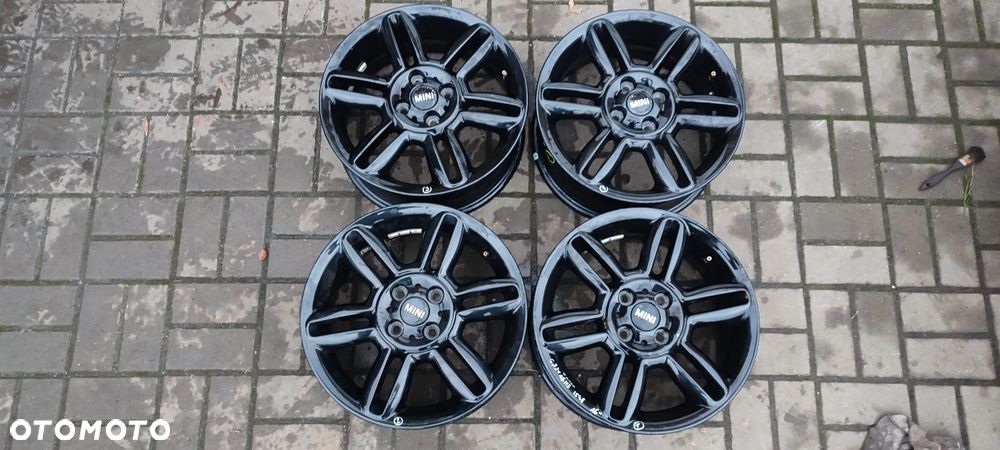 FELGI ALUMNIOWE 4x100 6.5J16 CALI ET48 MINI SM 6B56969 BLACK GLOSS MINI COOPER ONE VW SEAT SKODA TOYOTA KOMPLET 4 SZTUKI - 1