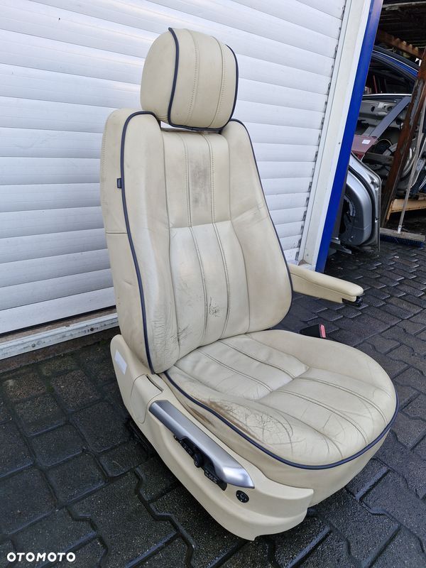 range rover l322 fotel prawy przód przedni pasażera skóra uk - 6