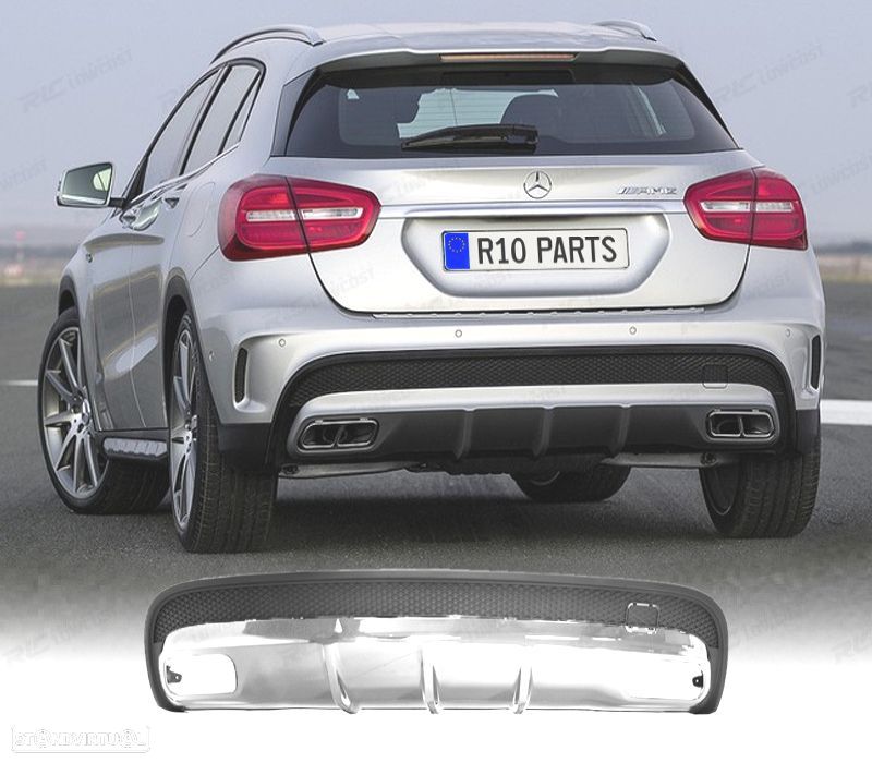 DIFUSOR MERCEDES X156 AMG 13-19 LOOK AMG GLA45 PRATEADO - 1