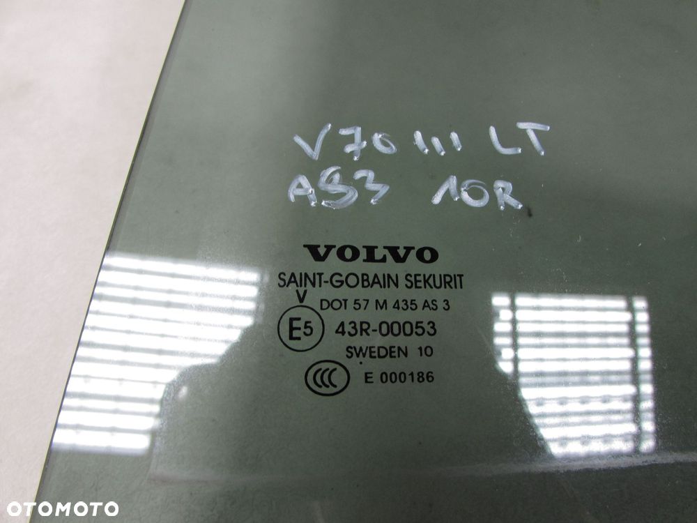 VOLVO V70 III XC70 06-16 SZYBA BOCZNA DRZWI TYL LEWA 10R AS3 - 5