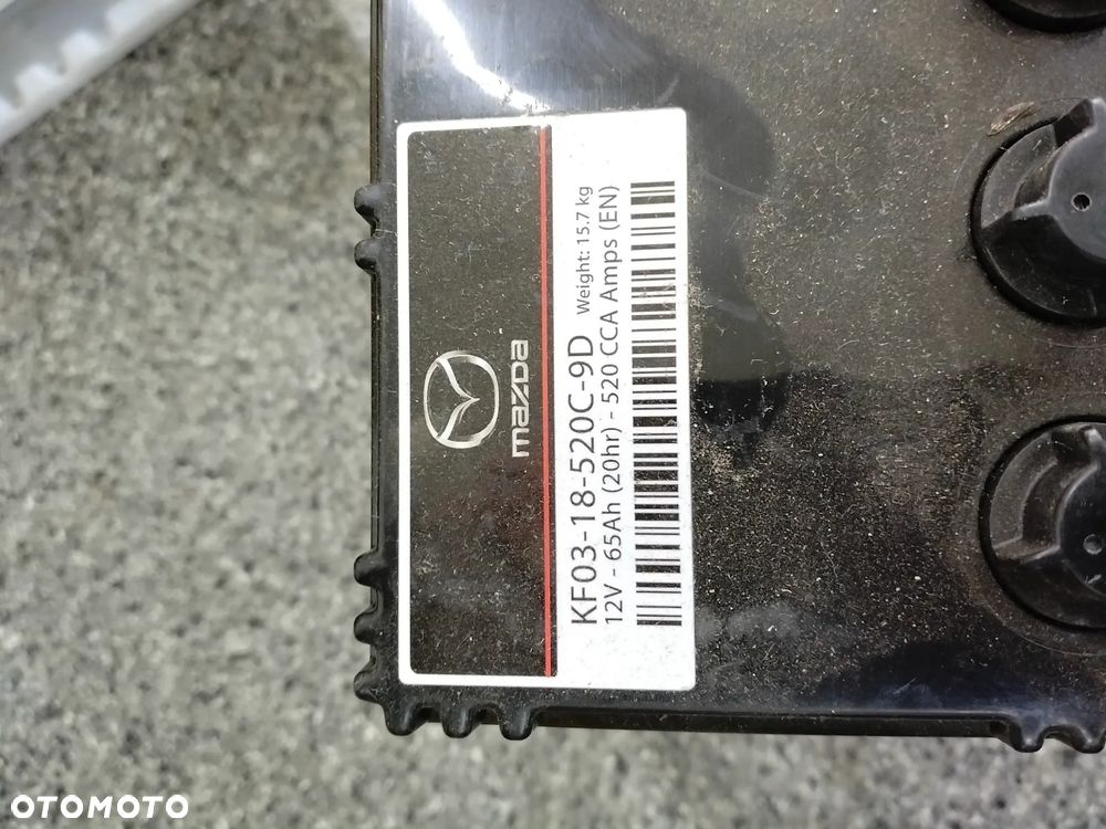 nowy akumulator mazda oe kf03-18-520c-9d  12v 65ah 20hr 520cca - 2
