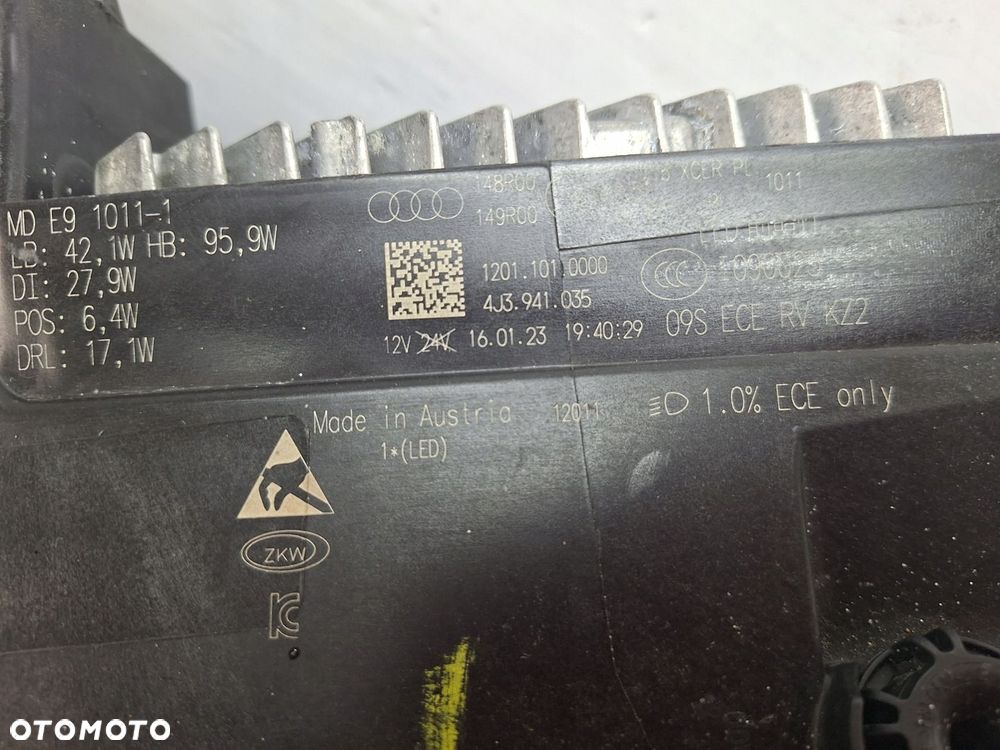 REFLEKTOR FULL LED MARTIX AUDI E-TRON GT RS 4J3 2020-2024 ORYGINAŁ OE ASO - 4